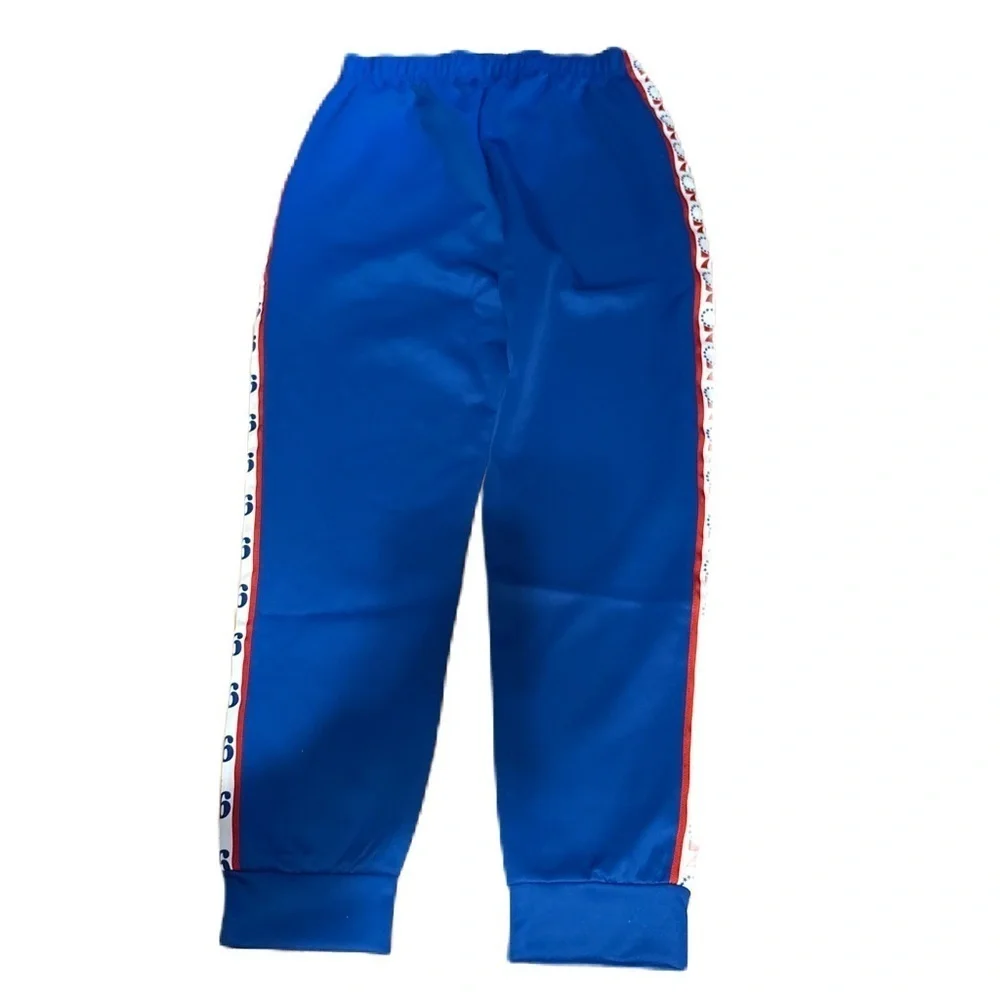 Philadelphia 76ers Men's Track Sweat Pants NEW Sz Large Blue Red Basketball